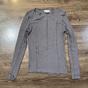All:row Grey Long Sleeve Crew Top